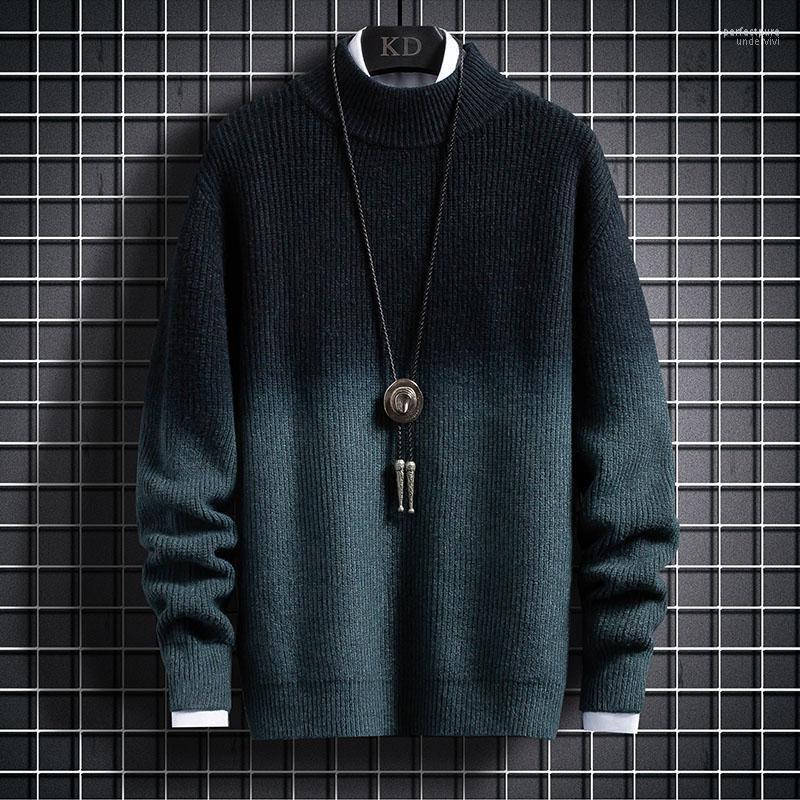 

Men's Sweaters Winter Thick Warm Cashmere Sweater Fashion Pullover Long Sleeve High Collar Christmas Good Quality Perf22, Gray
