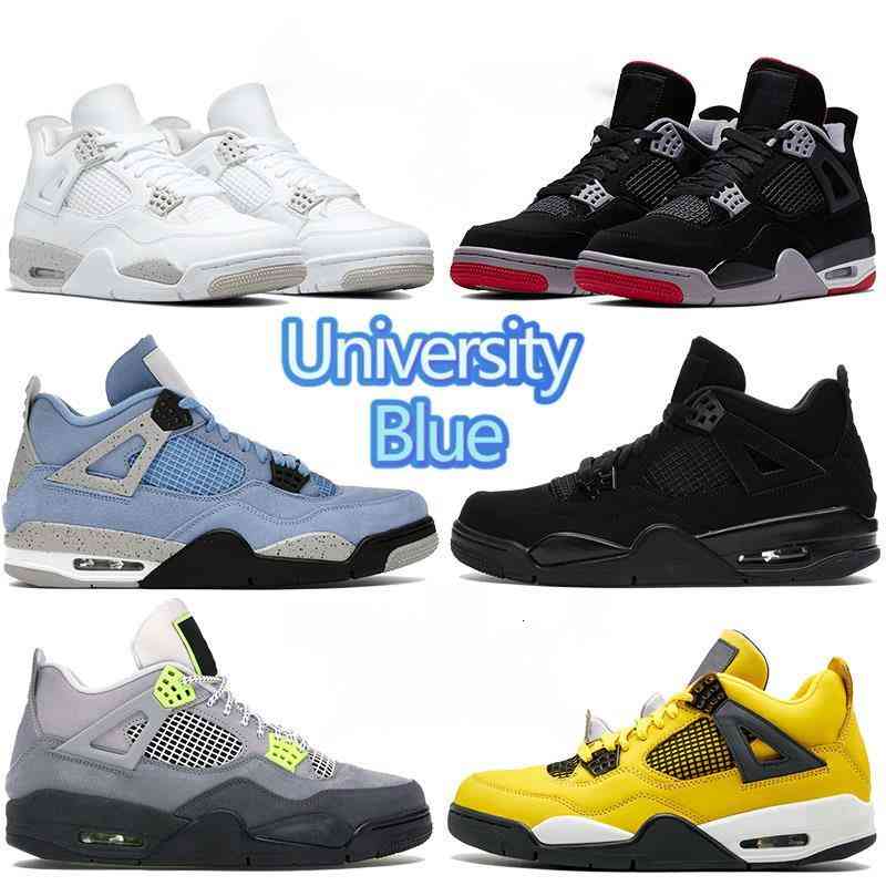 

With Box Jordns White Oreo Jumpman 4 4s Mens Womens Basketball Shoes University Blue sail Bred What The SP Desert Moss Taupe Haze Guava Ice, #27-sp taupe haze