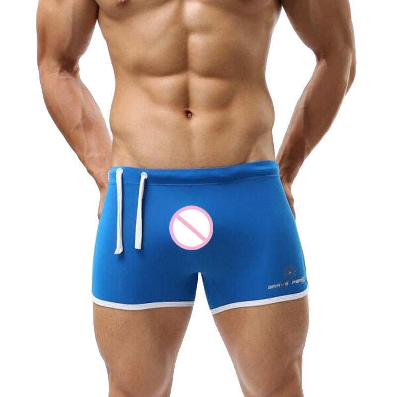 

Men' Swimwear PERSON Mens Maillot De Bain Boy Swim Suits Boxer Shorts Trunks Men Swimsuit Surf BadehoseMen, Black