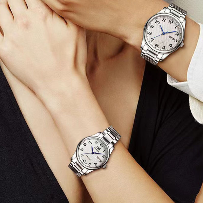 

digital wrist watch for men waterproof and Automatic high quality Silver Strap mobile for women Mechanical Fashion Quart clock, Box1