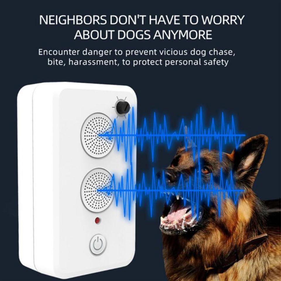 

Dog Apparel Ultrasonic Bark Stopper Outdoor Repeller Shop Garage Anti-noise Puppy Barking Control Training Device2833