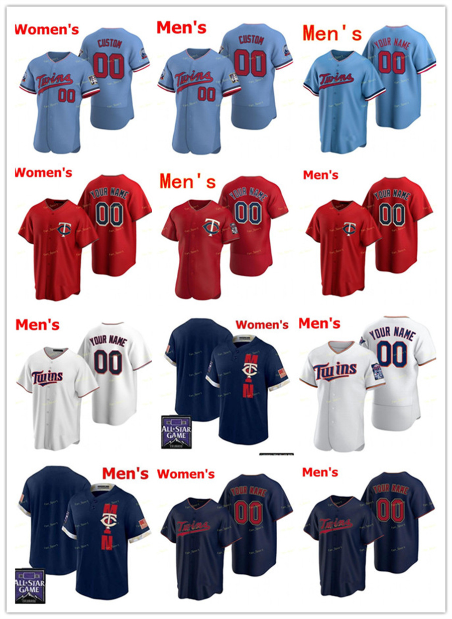 2021 Maillots de baseball de jeu All-Star 9 Andrelton Simmons 31 Devin Smeltzer 61 Cody Stashak 56 Caleb Thielbar Hommes Femmes Youth Youth Custo