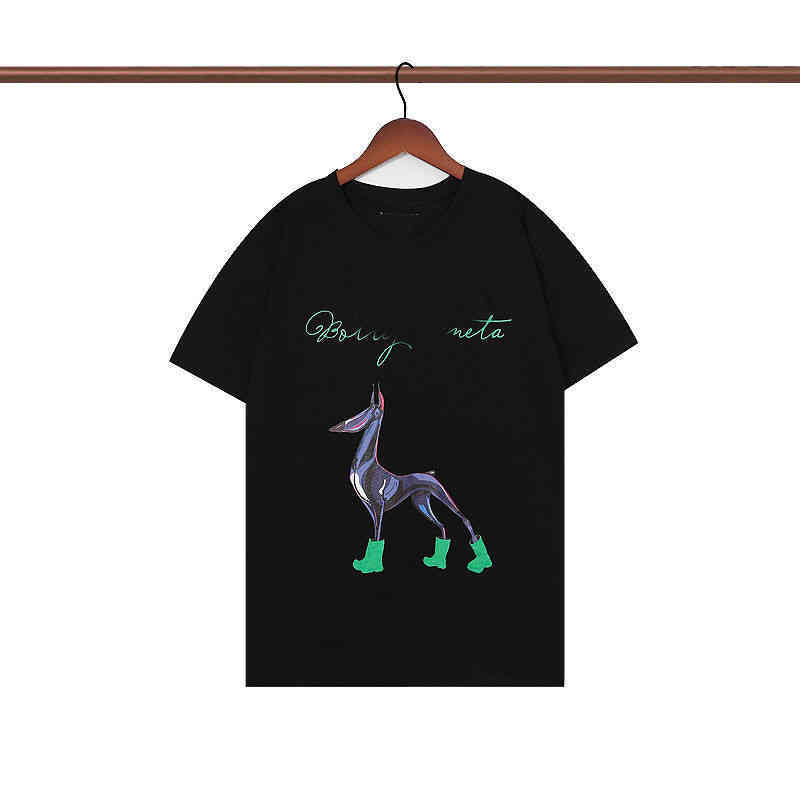 

High Quality Men's t Shirt Fashion Printing Cotton Short-sleeved T-shirt Europe and the United States Hip-hop Bottega Tide Brand Tee Couple, D286 white