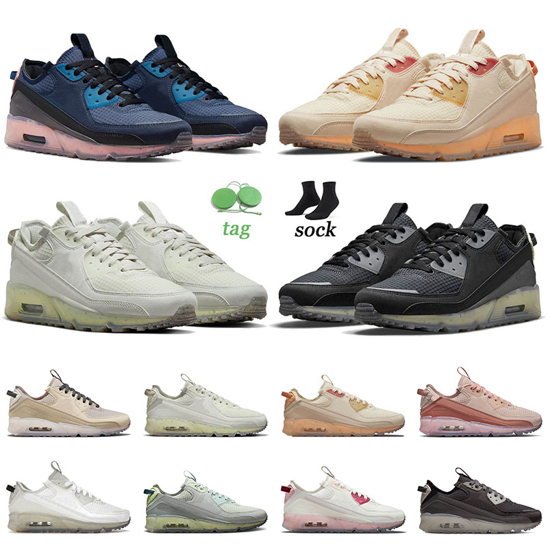 

Authentic OG 90 Terrascape Running Shoes for Men Women Obsidian Light Bone Black Lime Ice Thunder Grey Fuel Orange Outdoor 90s Trainers Sports, B11 grey haze dark teal green seafoam 40