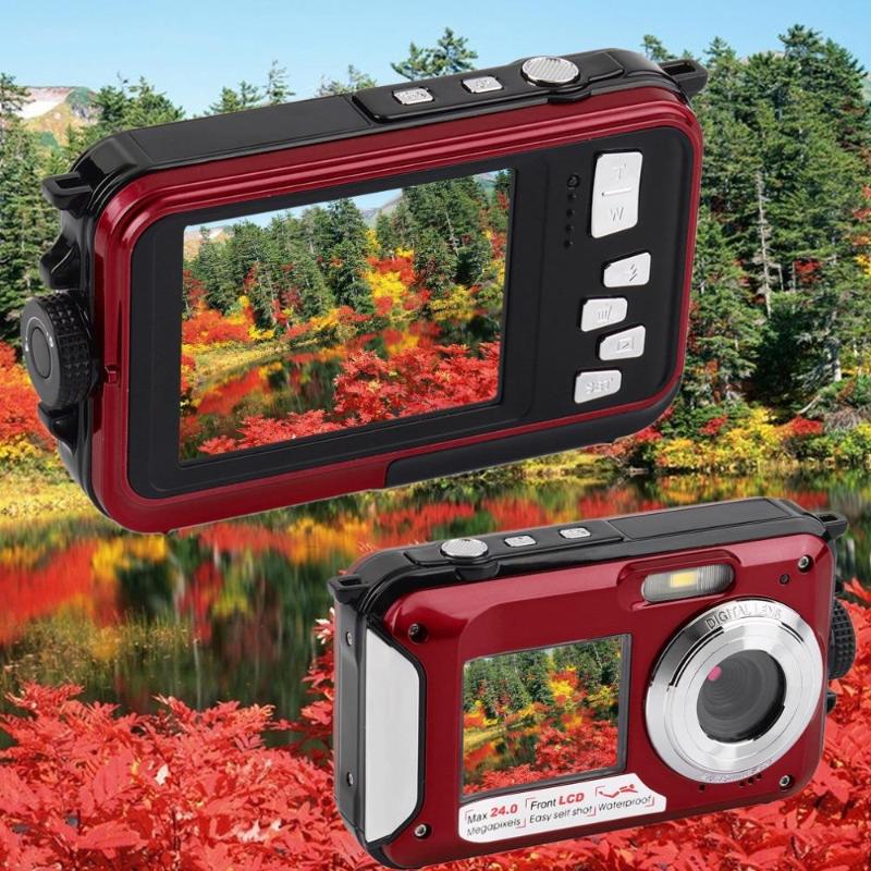 

Digital Cameras 2.7inch TFT Camera Waterproof 24MP MAX 1080P Double Screen 16x Zoom Camcorder Wholesale