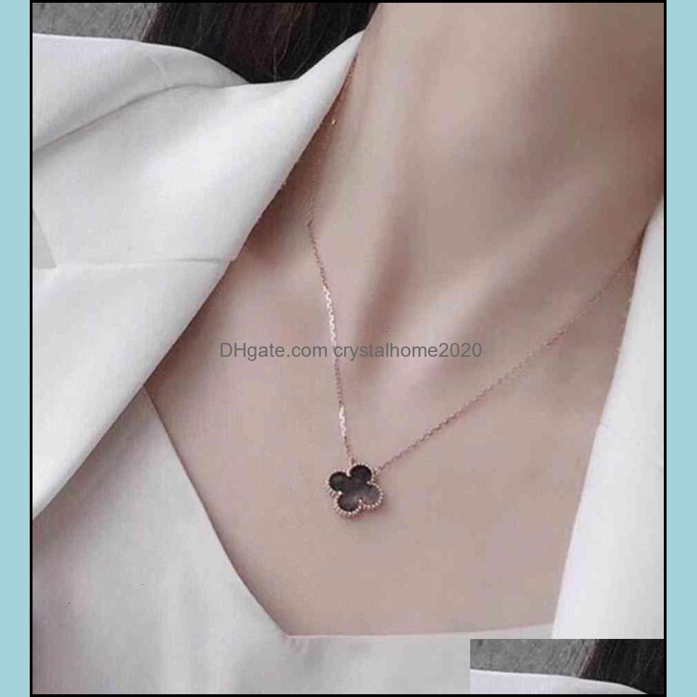 

Pendant Necklaces Fashion Classic 4 Clover Pendants Mother-Of-Pearl Stain Dhraz