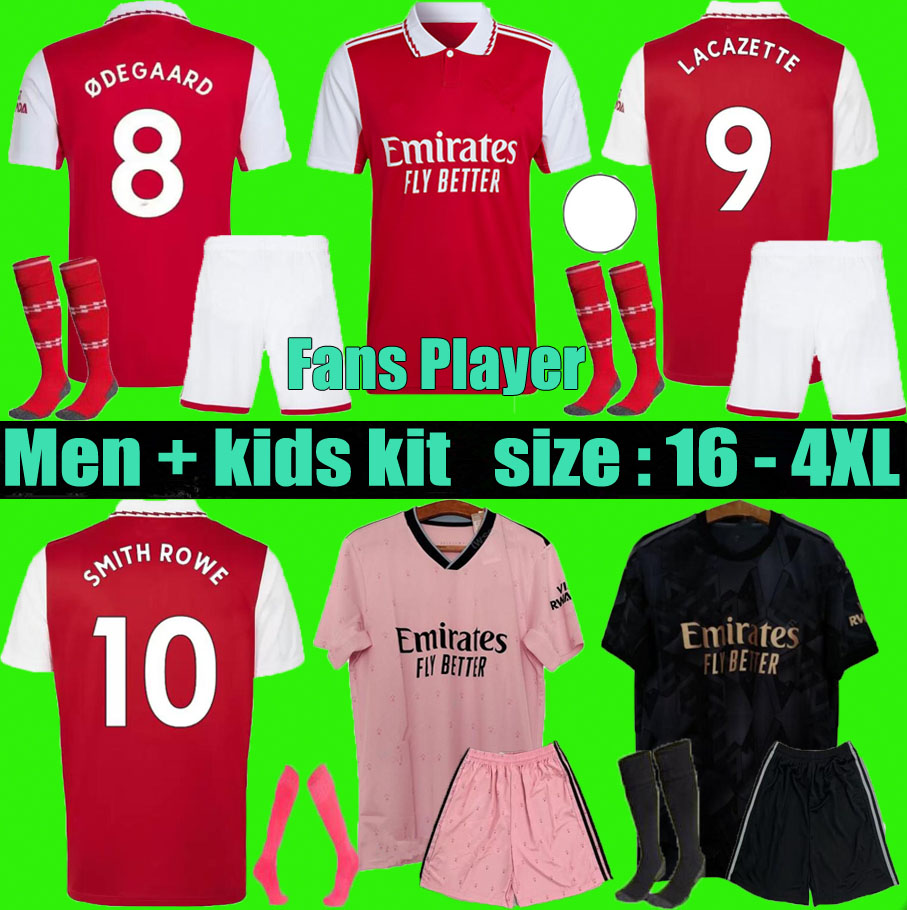 

22 23 PEPE SAKA jerseys Fans Player version Gunners ODEGAARD THOMAS WILLIAN NICOLAS TIERNEY SMITH ROWE ARSen 2022 2023 soccer football shirt Men Kids kit