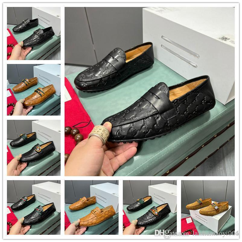 

A3 12 style Luxury Skin Shoes designer Dress Men Breathable Casual Mens Shose Leather Fashion Luxury Moccasins For Slip On Handmade Men's size 38-44, #11