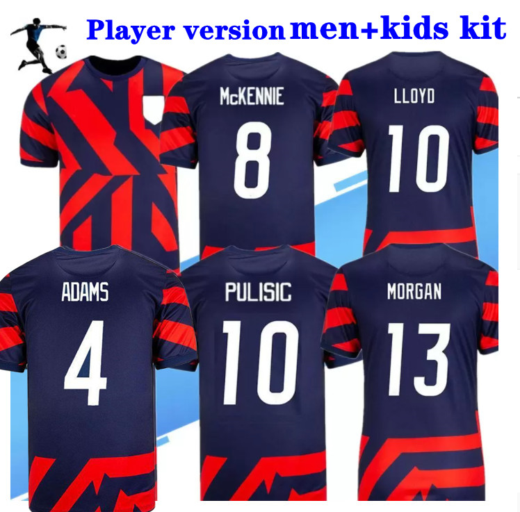 

Men kids 2021 2022 US AWAY Soccer Jerseys women Home DEMPSEY PULISIC RAPINOE MORGAN 21 22 Football Shirt Uniform Player version fan women, Women away
