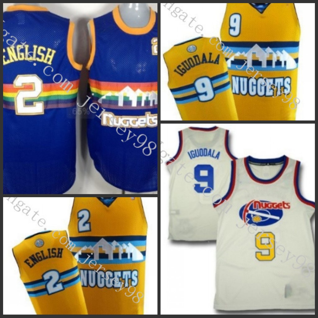 

Denver''Nuggets''Men #9''Andre Iguodala #2''Alex English men retro Jersey