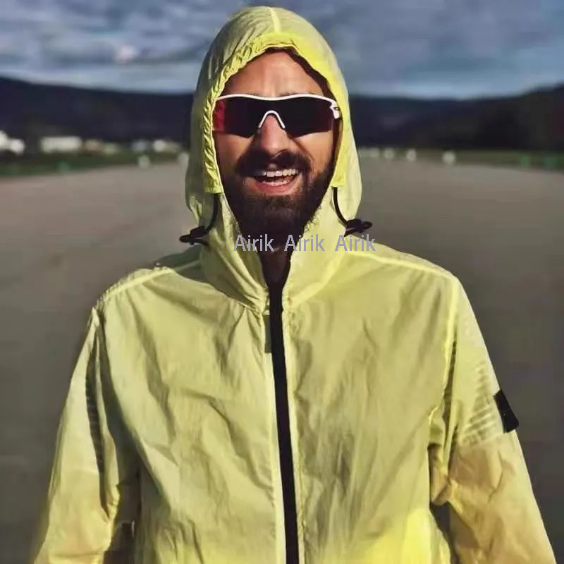 

Men Air Hooded Jacket Windbreaker Zipper Hoodies Patchwork Spring Jackets TopStoney Running Sports Hoody Jogger Casual Island Coat, Pay for fedex