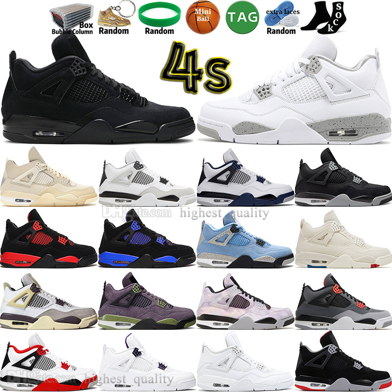 

Sail Military Black Cat White Oreo 4 4s Mens Basketball Shoes University Blue Thunder Fire Red Blank Taupe Haze Purple Metallic Men Sports Women Sneakers Trainers, 42