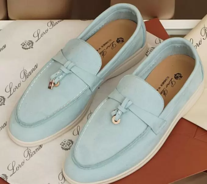 

2022 Fashion Women loafers shoes lady lazy business casual flat Walk slip-on trend Suede leahter stlye comfortable shoe Lovers Designer Loro Piana Size 35-43