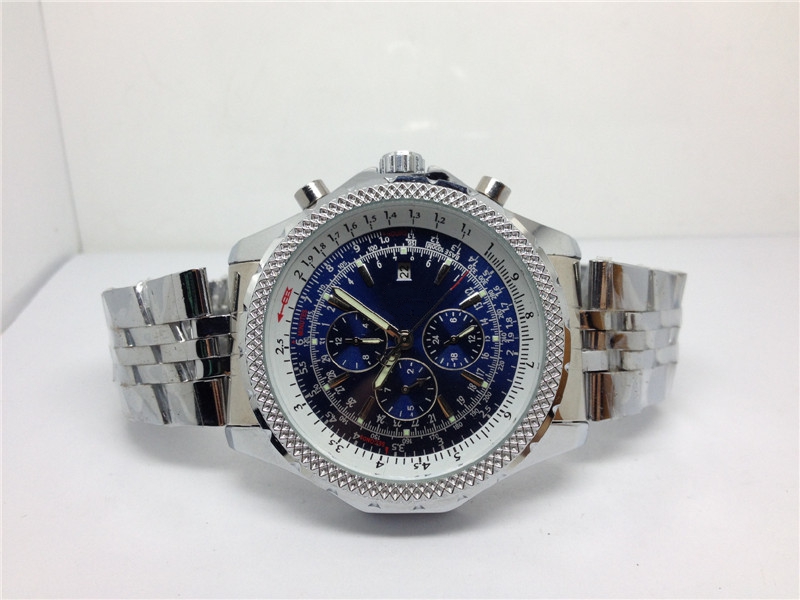 Homme de haute qualité Automatique Top Quality Quality Mécanique Montre à bracelet Blue Face 206
