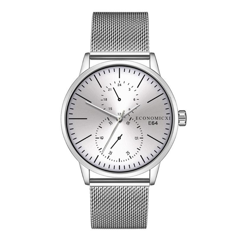 

Wristwatches Men Classic Fashion Quartz WristWatch Business Casual Ultra-thin Mesh Band High End Holiday Gift Montre Homme