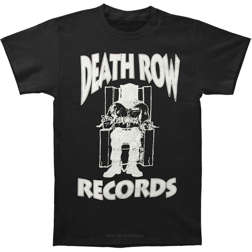 

Funny T Shirt Men Novelty Tshirt Death Row Records White T-Shirt cotton tshirt men summer fashion t-shirt euro size 220425, Black