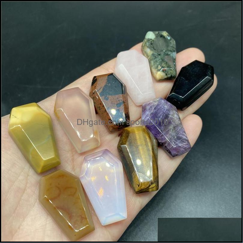 

Arts And Crafts Arts Gifts Home Garden Mini Natural Crystal Stone Ornaments Coffin Shape Reiki Healing Chakra Quartz Miner Dhqg5