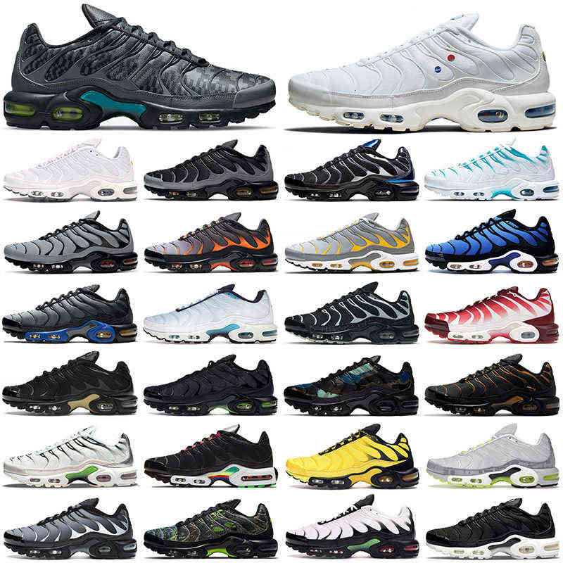 

wholesale tn plus running shoes men women Black White Atlanta Psychic Blue Fury Digital Camo ge Gradient Neon tns outdoor sports, 40-46 sunset