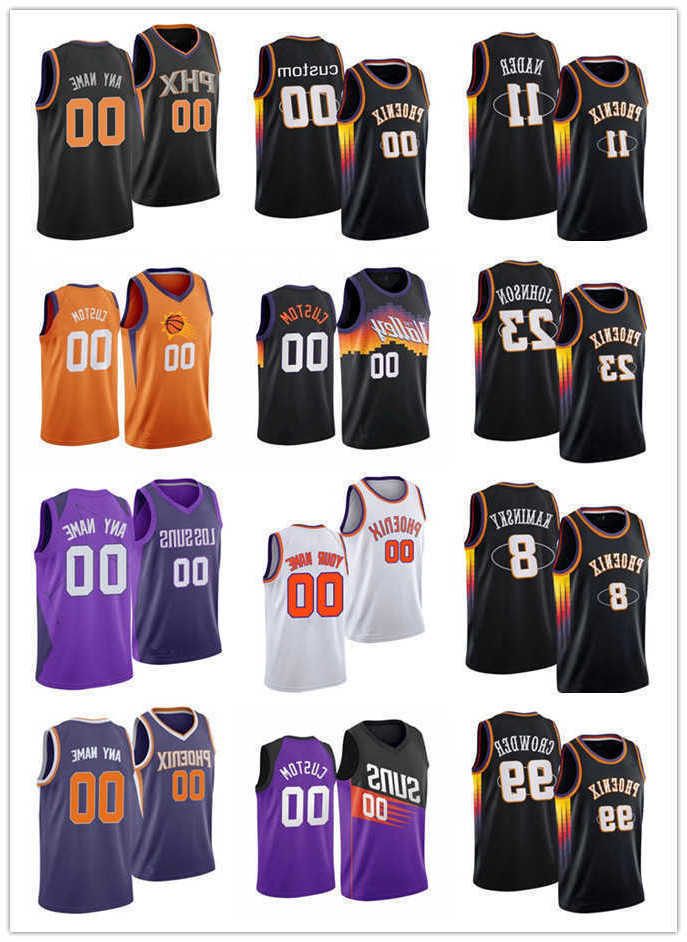 

75th Custom Men Women Youth Phoenix''Suns''99 Jae Crowder 23 Cameron Johnson 8 Frank Kaminsky III 0 Torrey Craig 4 Aaron Holiday Basketball Jerseys, Color