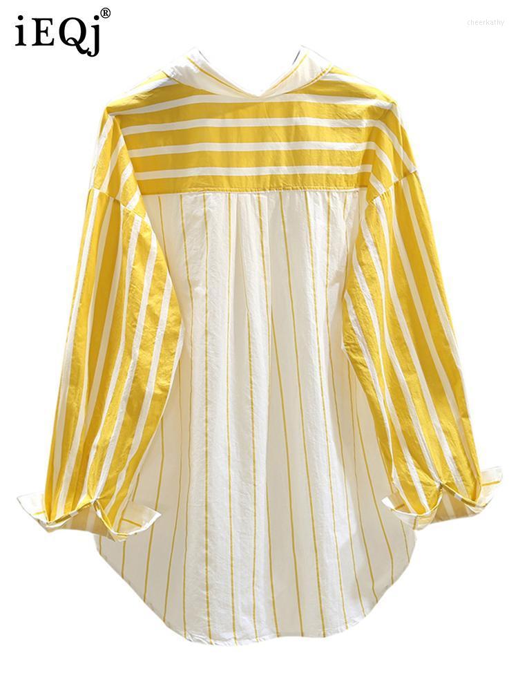 

Women's Blouses & Shirts Yellow Stripe Turn Down Collar Women's Summer 2022 Loose Casual Color Matching Thin Full Sunscreen 3W6114Women', Pink