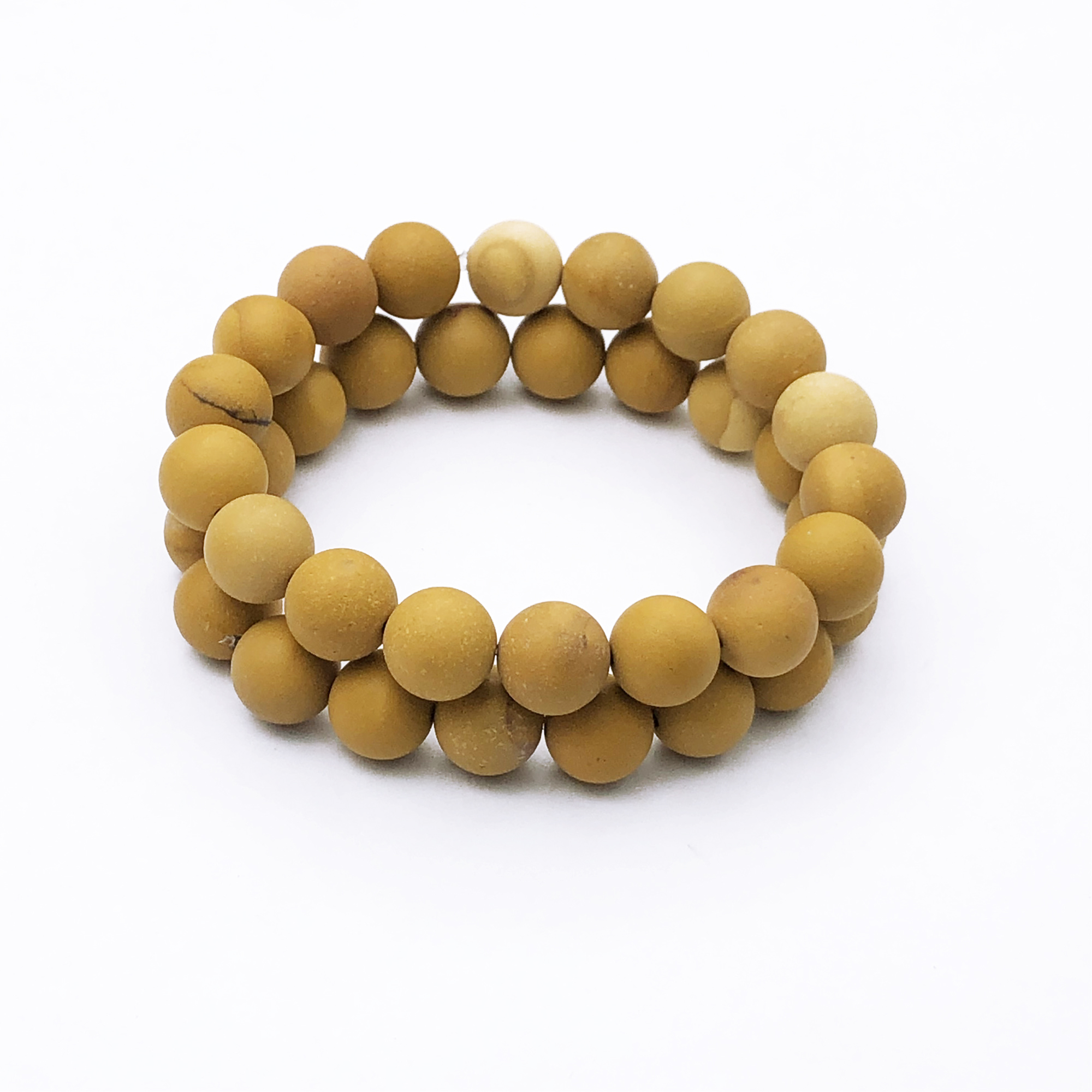 

Women Men Designer Strand Bracelets Luxury Natural Stone Healing Crystal Stretch Beaded Yellow mookaite beads