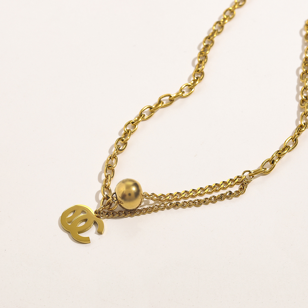 

2022 Fashionable 18K Gold Plated Stainless Steel Necklaces Choker Letter Pendant Statement Fashion Womens Necklace Wedding Jewelry Accessories ZG1490