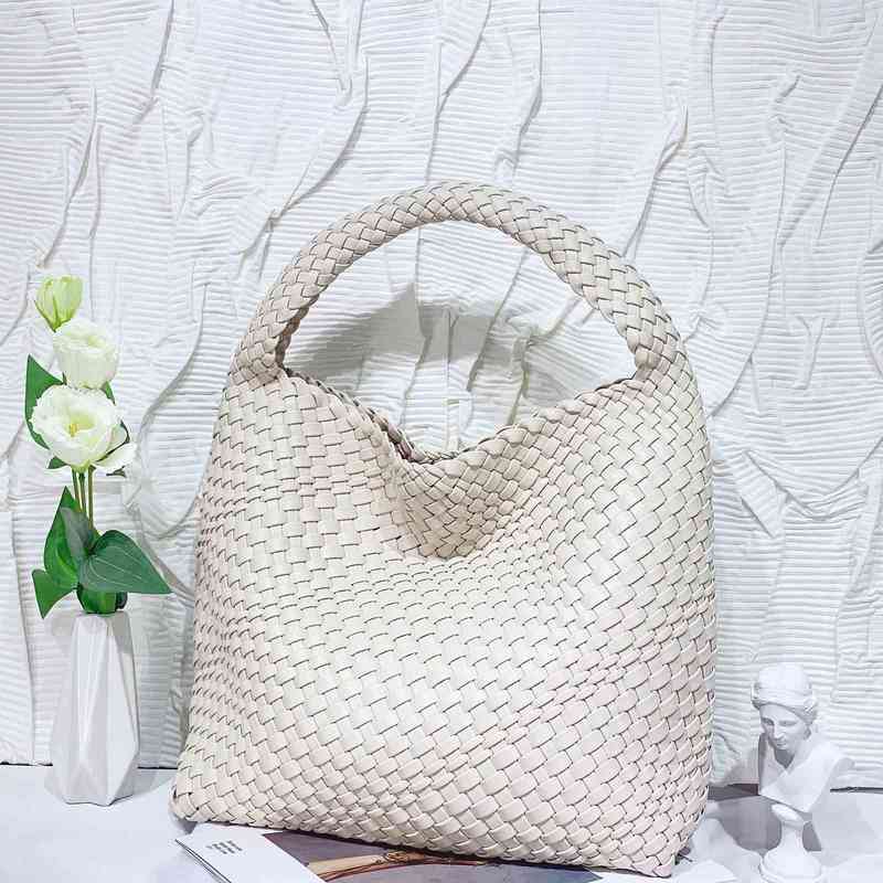 

Family Luxurys Handbags Venetas Bottegas Bag Female Vegetable Basket Shoulder Children Large Capacity Bag Single Commuting Fashion Weaving Summer