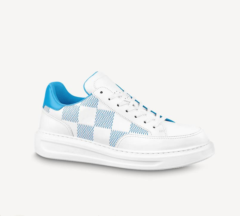 

2022 beverly Hills Sneakers White Grained Calfskin Casual Shoes Luxury Designer Mens Shoes Flat Lace Up Breathable Trainer Sneaker 38-45 With Logo, #7
