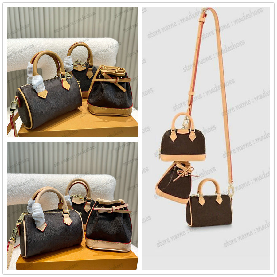 

Nano Speedy Alma Noe TRIO MINI ICONES 3 in 1 Shouder Bag M81081 three iconic Bags Designer Womens Handbag Luxurys CrossBody Belt Purse Wallet Versatile Collectible