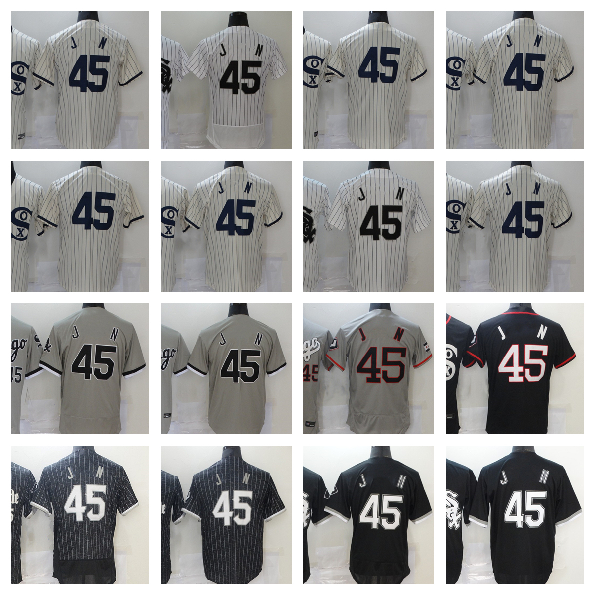 

2022 New Baseball Jerseys #45 Blank Men Women Youth Size S--XXXL, As picture