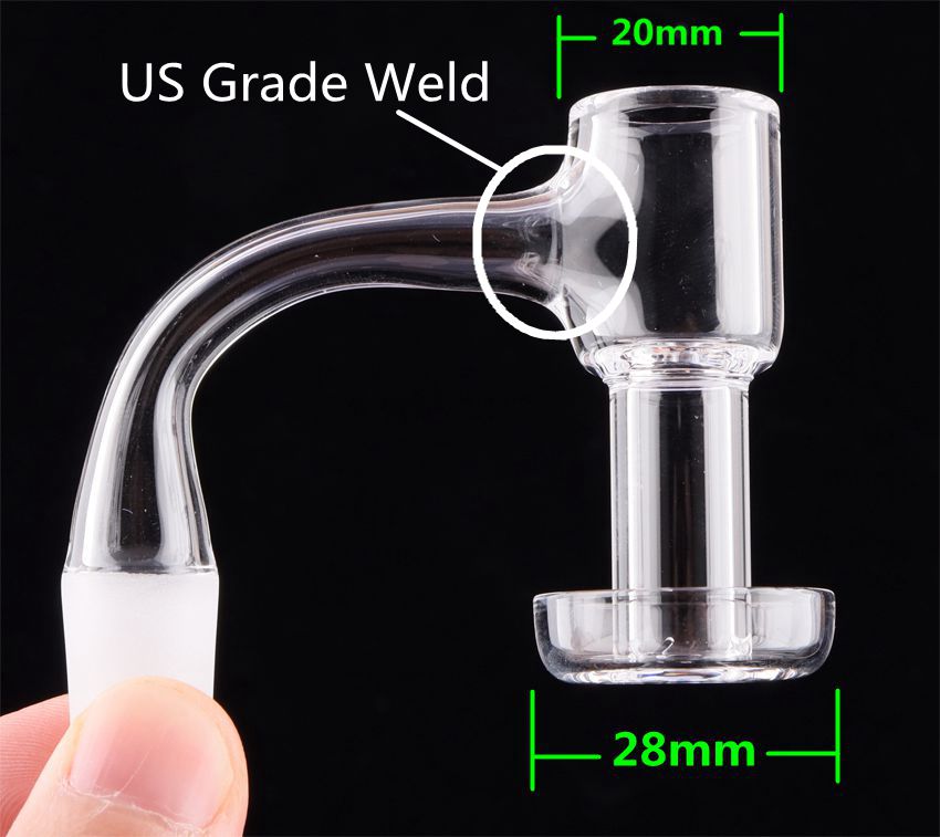 

Beveled Edge Full Weld Smoking Terp Slurper Quartz Banger 2.5mm Wall 20mmOD Blender Seamless Nails For Glass Water Bongs Dab Rigs Pipes
