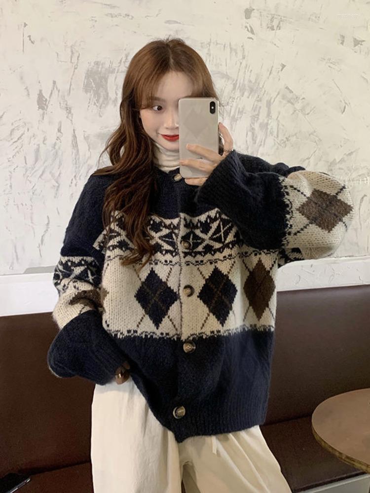 

Women' Knits & Tees Knitted Cardigan Sweater Long Sleeve Fashion O-Neck Single Breasted Casual Autumn Sweaters Cardigans Tops Mari22, White