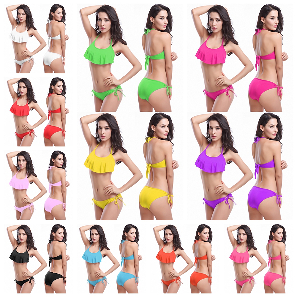 

Hot Selling Bikini Women Fashion Swimwear Push-up Bra SexyThong Bathing Suit Cut