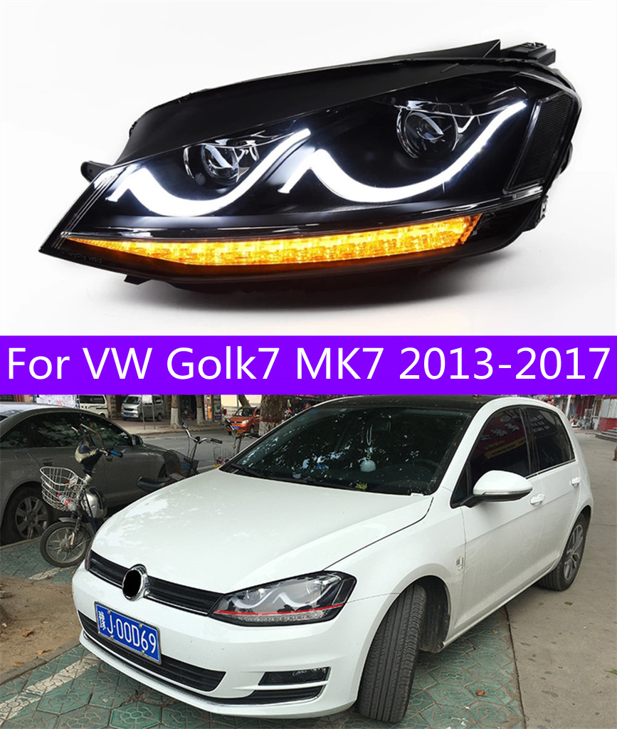 

Car Headlight LED Front Lamp For VW Golk7 MK7 20 13-20 17 LED Bulb Driving Light DRL Running Fog Lights