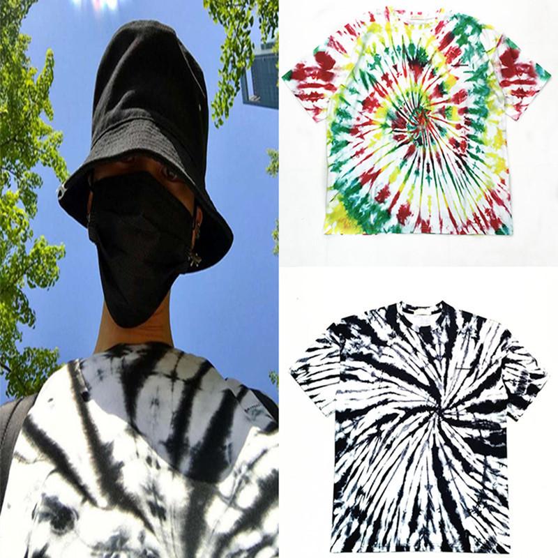 

Men' T-Shirts G-DRAGON Tie Dye Short Sleeves T-shirt Unisex Crew Neck Streetwear Casual Loose Print TopsMen, Red