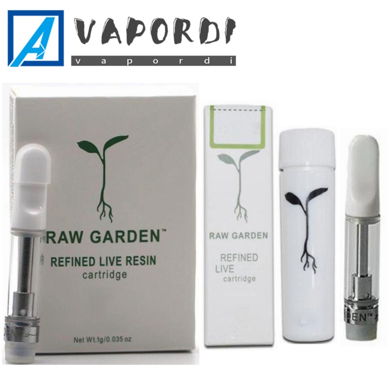 

Raw Garden Glass Carts Ceramic Coil Atomizer Vape Cartridges 0.8ml 1.0ml Empty 510 Thread Thick Oil Cartridge Packaging Vaporizer