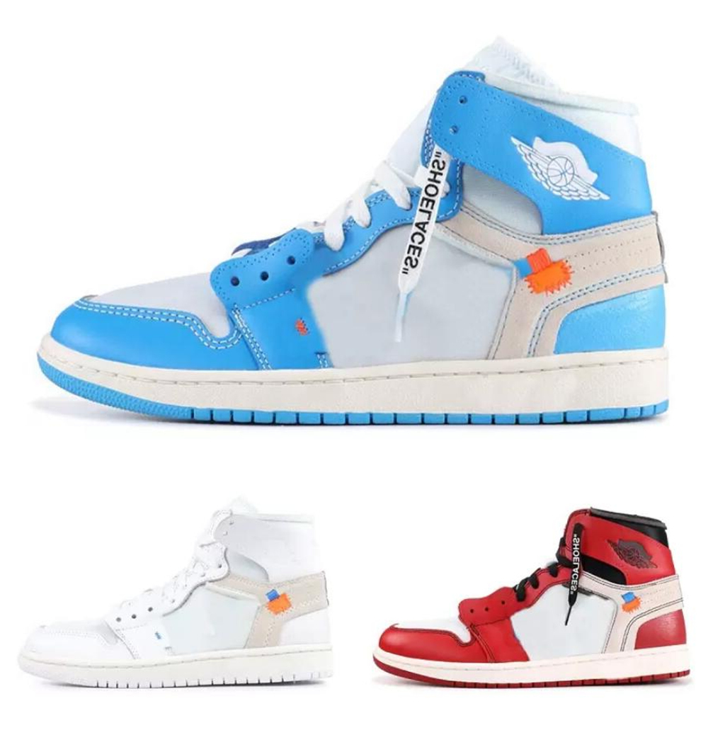 Designer Shoes Off 1 High UNC Basketball Men Women White Powder Blue University Red Chicago 4 SP WMNS Sail 5 Muslin MCA MoMa Outdoor Sports