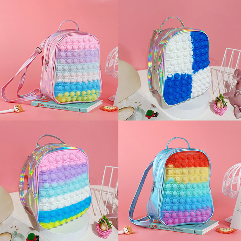 

Elementary School Bag Doll Accessories Silicone Waterproof Decompression Cartoon Wear-resistant Large Capacity