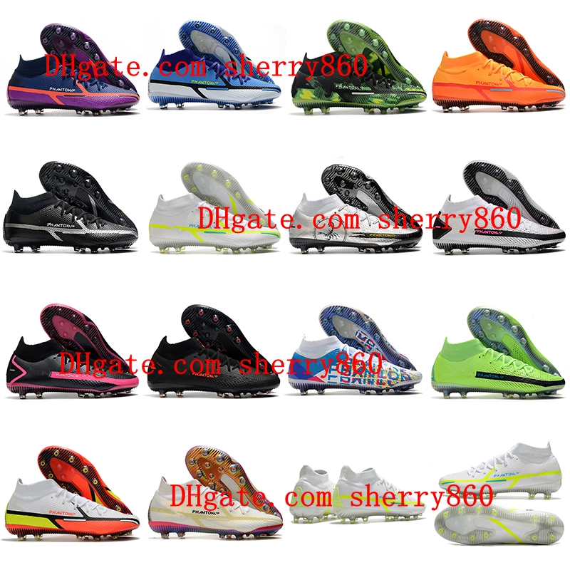 

Mens High Ankle Soccer Shoes Phantom GT Elite Dynamic Fit AG-PRO Cleats Firm Ground Trainers Football boots, As picture 1