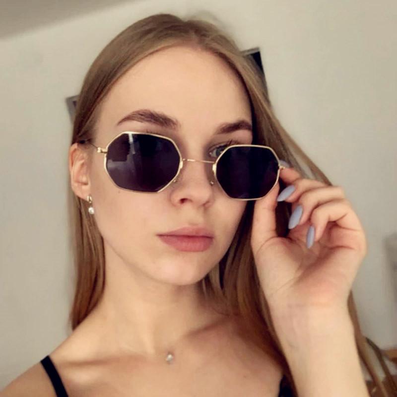 

Sunglasses Metal Polygon Women 2022 Retro Alloy Eyewear Brand Designer Sun Glasses For Women/Men Gafas De Sol MujerSunglasses
