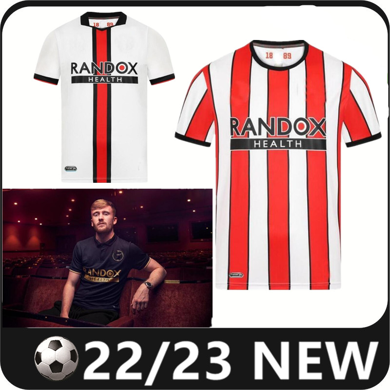 

22 23 SHEFFIELD Sander Berge UNITED soccer jerseys away John Egan Rhian Brewster Anel Ahmedhodzic Oliver McBurnie Jayden Bogle 2022 2023 football shirt kit