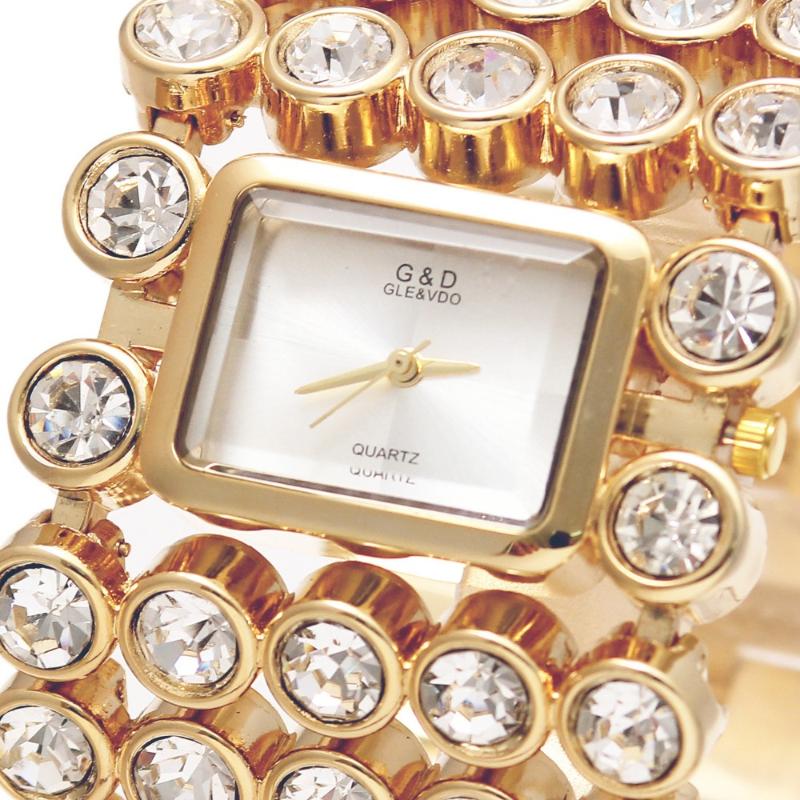 

Wristwatches 2022 G&D Women Quartz Top Gold Lady Bracelet Watches Watch Clock Relogio Feminino Gifts, Silver