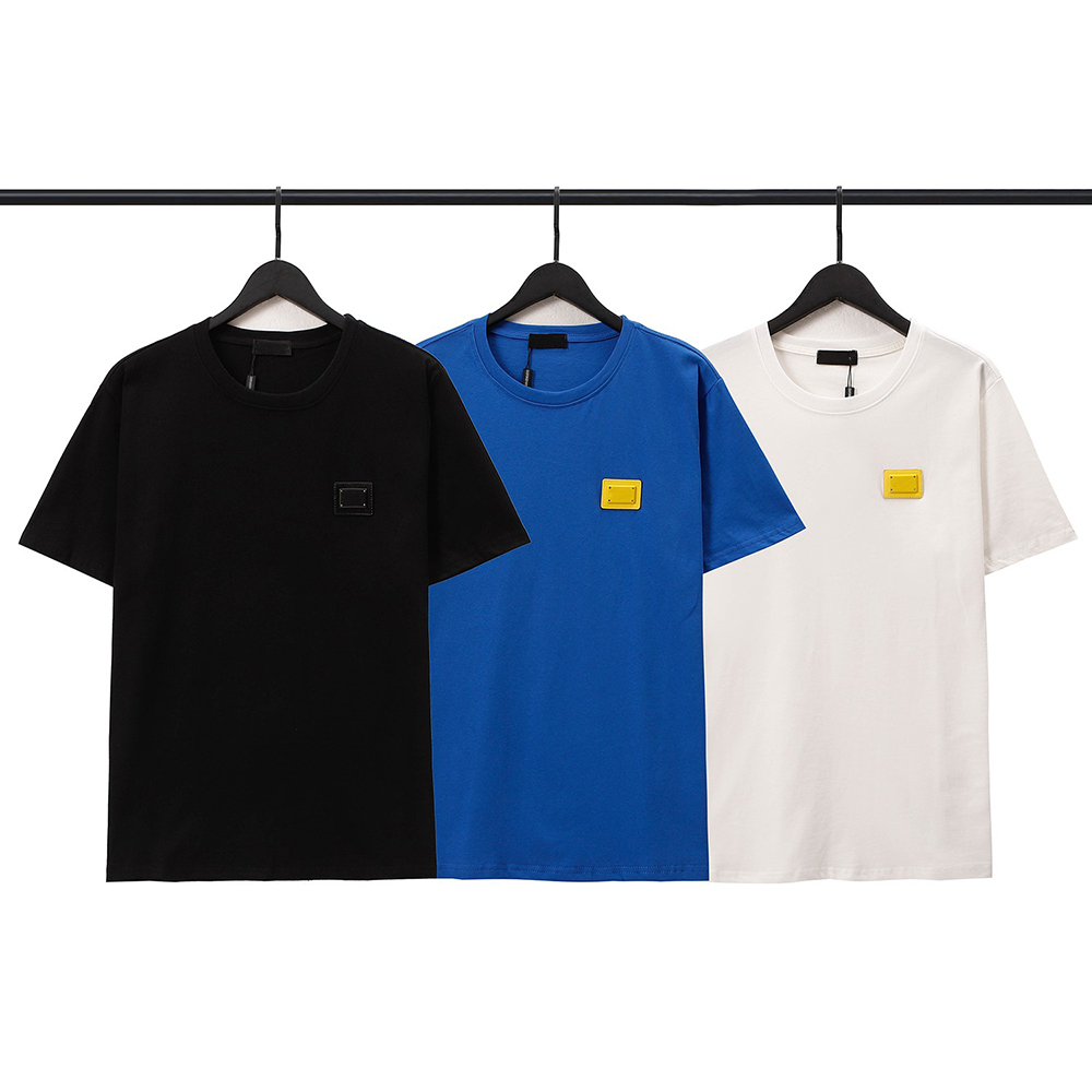 

2022 Men's T-Shirts Round Neck Black Blue White Simple Summer Tops mens designer clothes Casual Short Sleeves Asian Size S-XXL