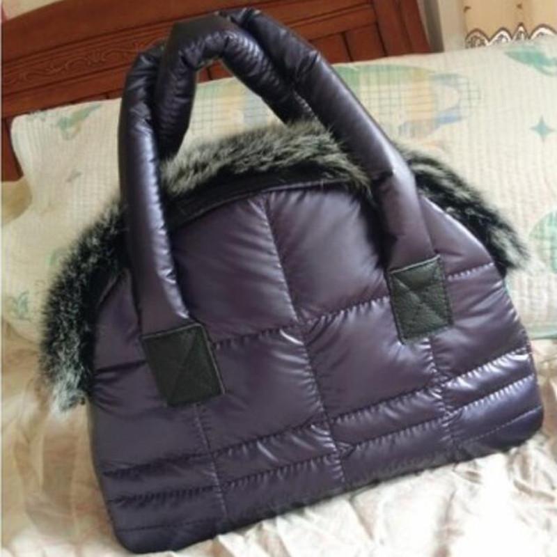 

Evening Bags 2022 Luxury Bag Designer Female Fur Winter Down Cotton Soft Space Shell Ladies Shoulder, 10