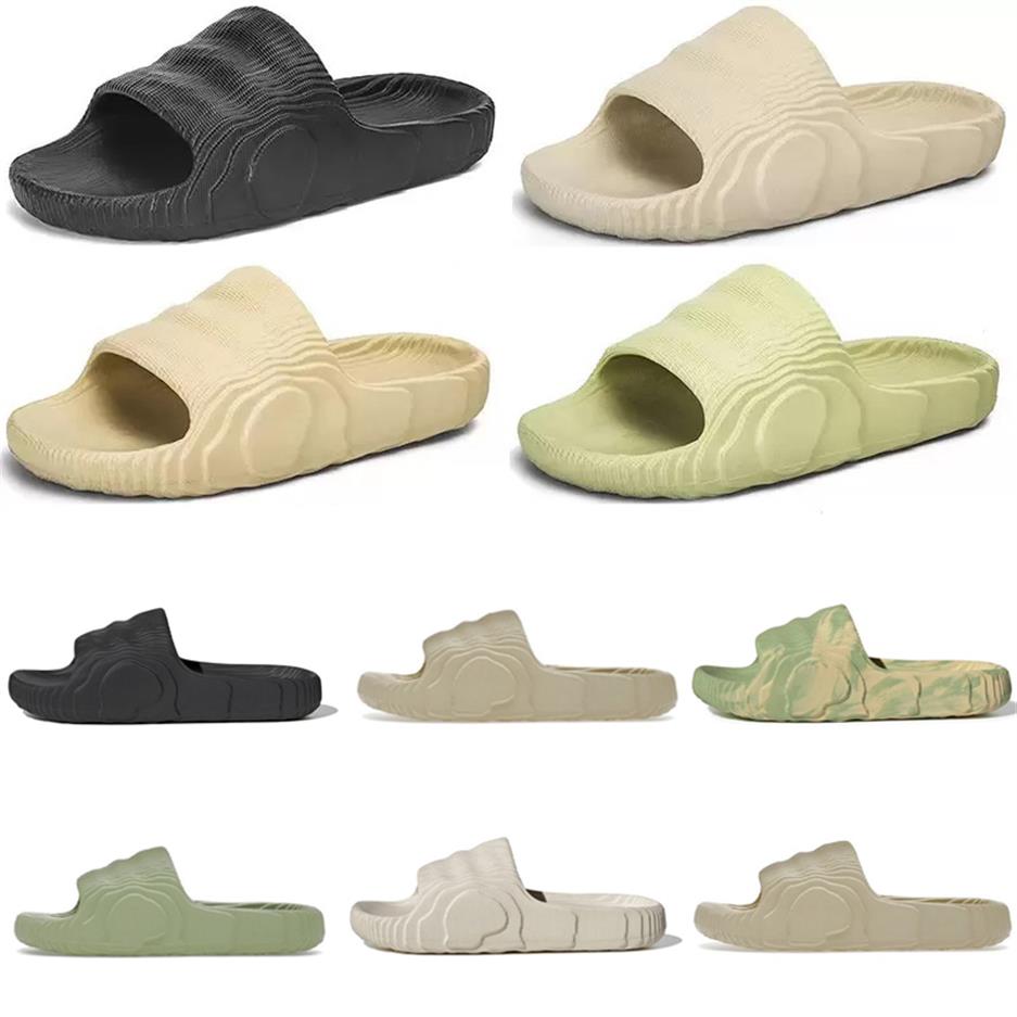 

Adilette 22 Slides Mens Womens Sandals Summer Slides Slippers Black Magic Lime St Desert Sand Grey Green luxury Designer platform 3060, Pay for box