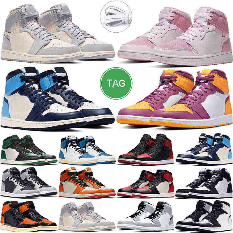 

1s Basketball Shoes University Blue Volt Rust Pink Hyper Royal Court Purple Panda Obsidian Atmosphere Grey Bubble Gum Men Women Mens Sports, #1