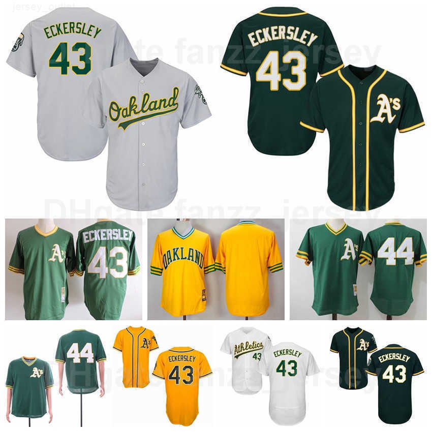 

Retro 14 Vida Blue Jersey Baseball 43 Dennis Eckersley 44 Reggie Jackson Stitched Pullover Green Yellow White Grey Color Flexbase Retire 1974 1981 Vintage Mens