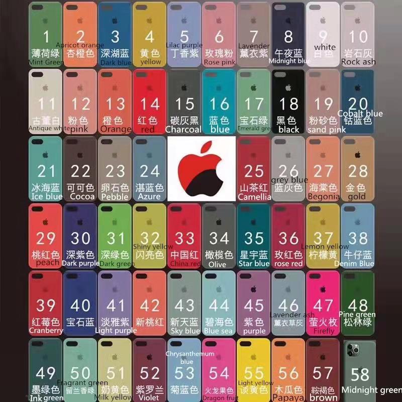 

Liquid Silicone Soft Cover Cell Phone Cases For iPhone 14 13 11 12 Pro X XR XS Max 7 6 6S 8 Plus Shockproof Luxury Original Quality With Logo, Mixed color