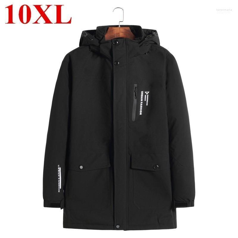 

Men's Down & Parkas 10XL Plus Size Autumnal Jacket Short Casual Coat Overcoat Hooded Man Jackets High Quality Fabric Cotton Kare22, Black