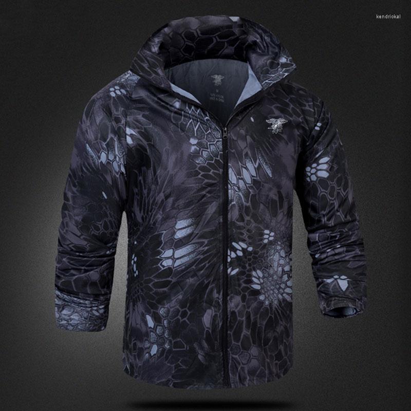 

Men' Trench Coats High Quality 2022 Fashion Thin Skin Clothes Tactical Camouflage Clothing Garment Dust Coat Kend22, Army green